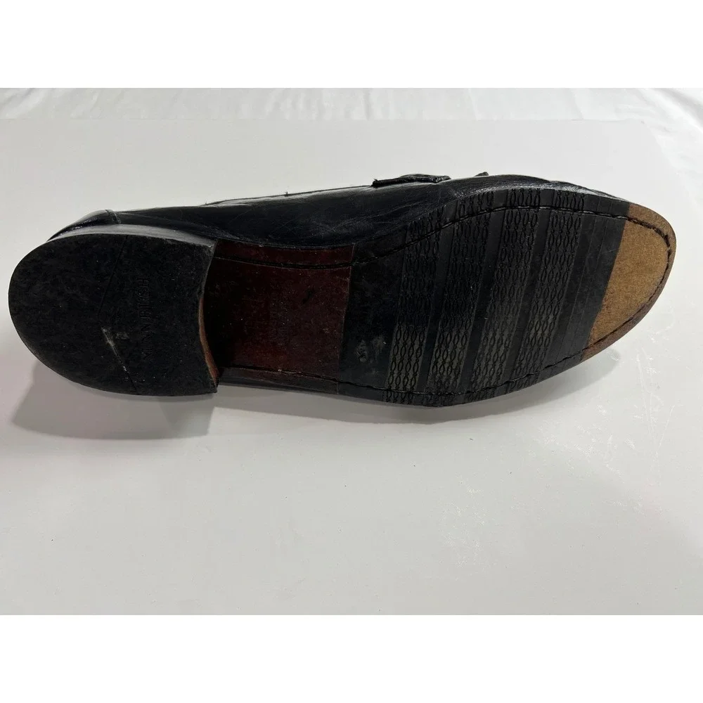 Nunn Bush Kiltie Tassel Loafers Mens 12 M Black Leather Moc Toe Dress Shoes‎ A52